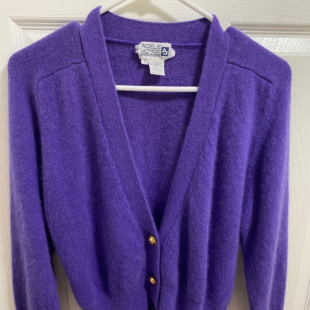 Vintage Purple Adele Joyce Size S Women’s Cardigan